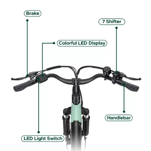 HillMiles 26" E-Bike – 36V 13Ah Akku, herausnehmbar, Pendler E-Bike für Alltag & Stadt – Bild 5