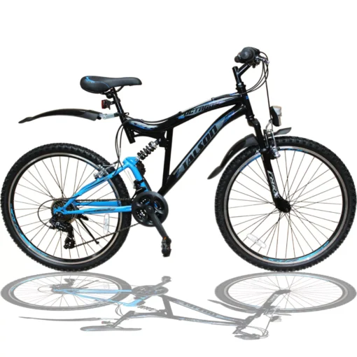 Shimano 26 Zoll Mountainbike, 21-Gang, schwarz, mit STVO-Vollfederung