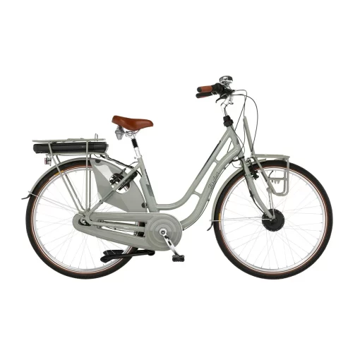 E-Bike FISCHER CITA 3.8 RETRO steingrau, 28 Zoll, RH 48 cm, 522 Wh Elektrorad
